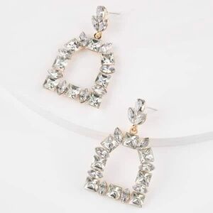 NEW Crystal Gem Statement Earrings